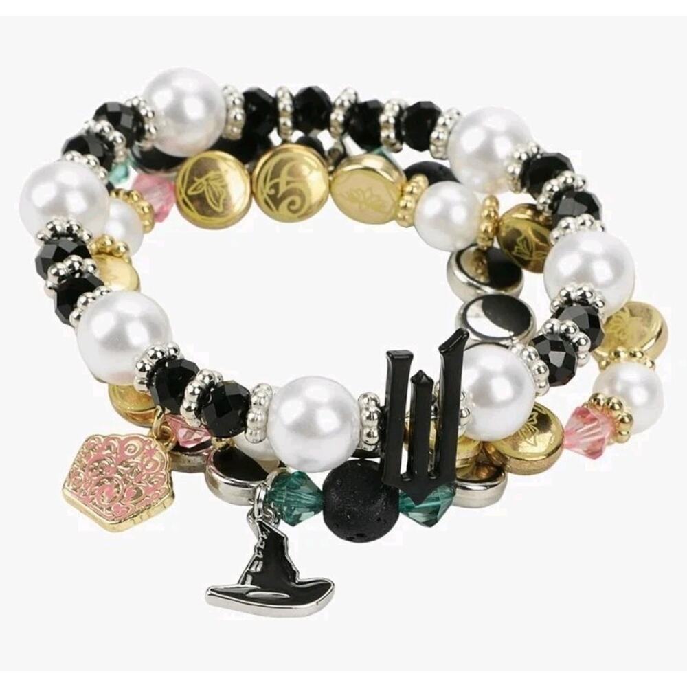 Wicked The Movie 3-Piece Stretchy Beaded Bracelet Set New
